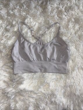 Light Taupe Seamless Racerback Sports Bralette